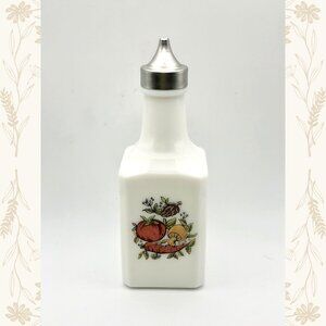 Vintage 1970s Dominion Glass 'Spice of Life' Oil/Vinegar Cruet – Milk Glass